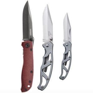 Gerber Gear 3pc Folding Knives Trio Set Red Air Ranger Paraframe Mini Paraframe